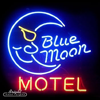 Blue Moon Motel Neon Sign