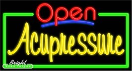Acupressure Open Neon Sign
