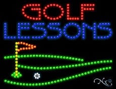 Colf Lessons LED Sign