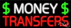 Money Transfers Business Neon Sign