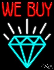 We Buy Diamond Business Neon Sign