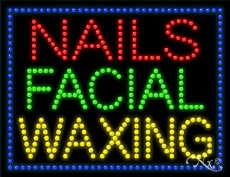Nails Facial Waxing LED Sign