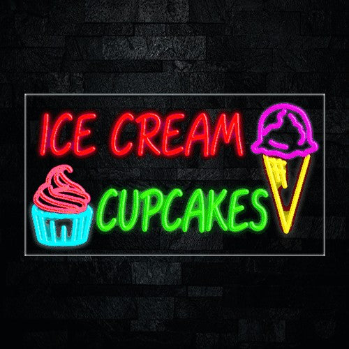 Ice Cream Cupcakes Flex-Led Sign