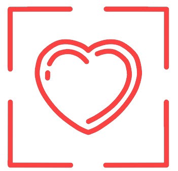 Square Heart Neon Sign