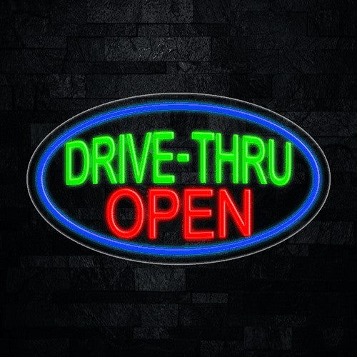 Drive-Thru Oepn Flex-Led Sign
