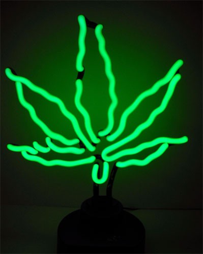 Pot Leaf Neon Sculpture