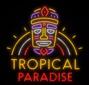 Tiki Tropical Paradise Neon Sign